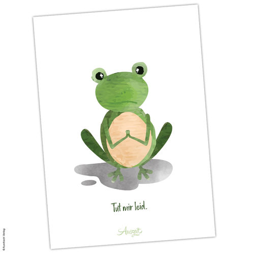 Postkarte Frosch „Tut mir leid“