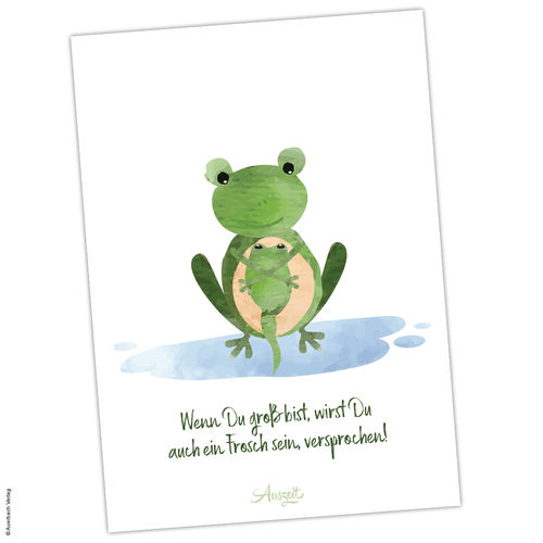 Postkarte Frosch „Groß werden“