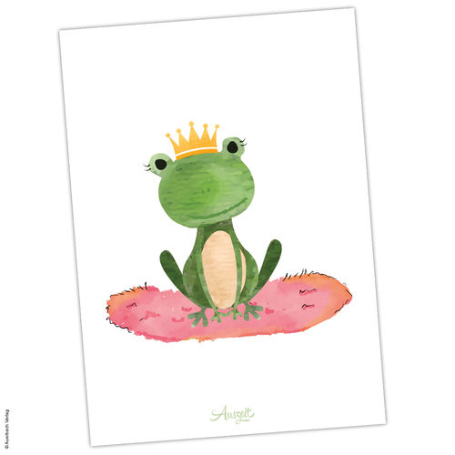 Postkarte Frosch „Prinz“