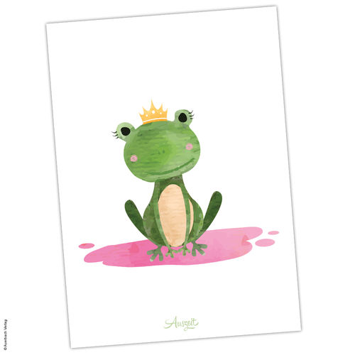 Postkarte Frosch „Prinzessin“