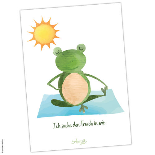 Postkarte Yoga Frosch „Frosch in mir“