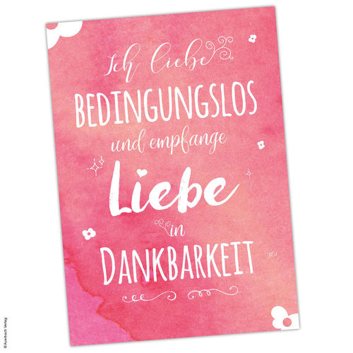 Poster Affirmation „Liebe“ (A4 / A3 / A2)