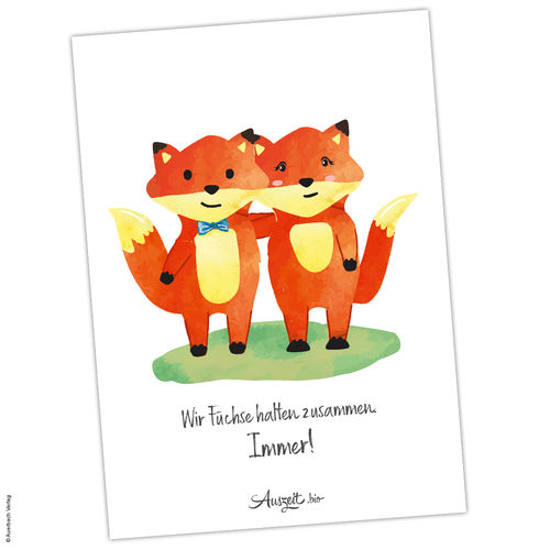 Postkarte Fuchs „Zusammenhalt“