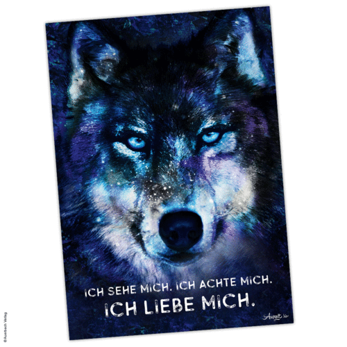 Poster Wolf - Ich liebe mich (A4 / A3 / A2)