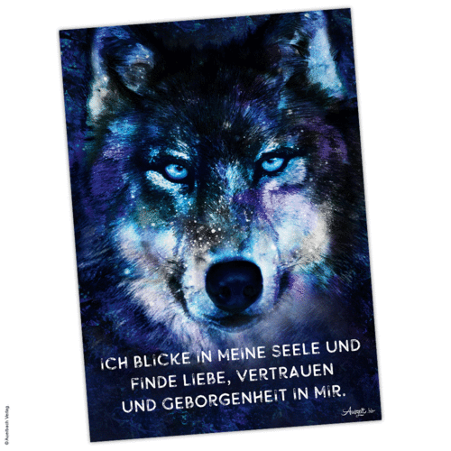 Poster Wolf - Geborgenheit (A4 / A3 / A2)