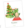 Postkarte Frosch „Merry Christmas“