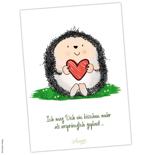 Postkarte Igel „Herz“