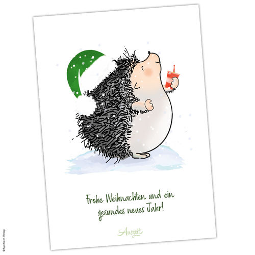 Postkarte Igel „Weihnachten“