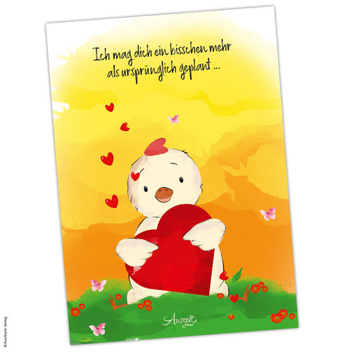 Postkarte Küken „Ich mag dich“