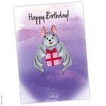 Postkarte Fledermaus „Happy Birthday“