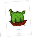 Postkarte Kaktus „Ooooom ...“