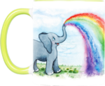 Tasse Elli Elefant "Regenbogen" (330, 340, 450 ml)