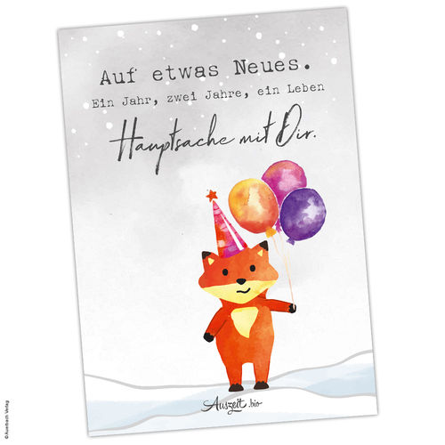Postkarte Fuchs „Neujahr“