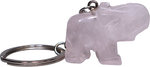 Elefant-Schlüsselanhänger aus Rosenquarz