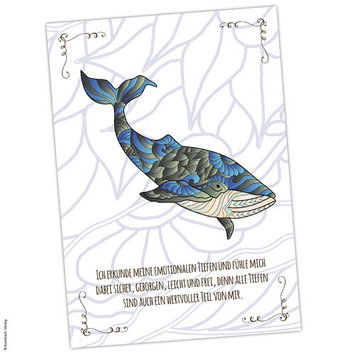 Postkarte Krafttier Wal "Emotionale Tiefen"